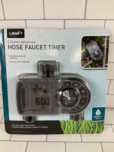 Orbit 1 Dial 2 Outlet Hose Faucet Timer # 56544 - Programmable (6922775298231)